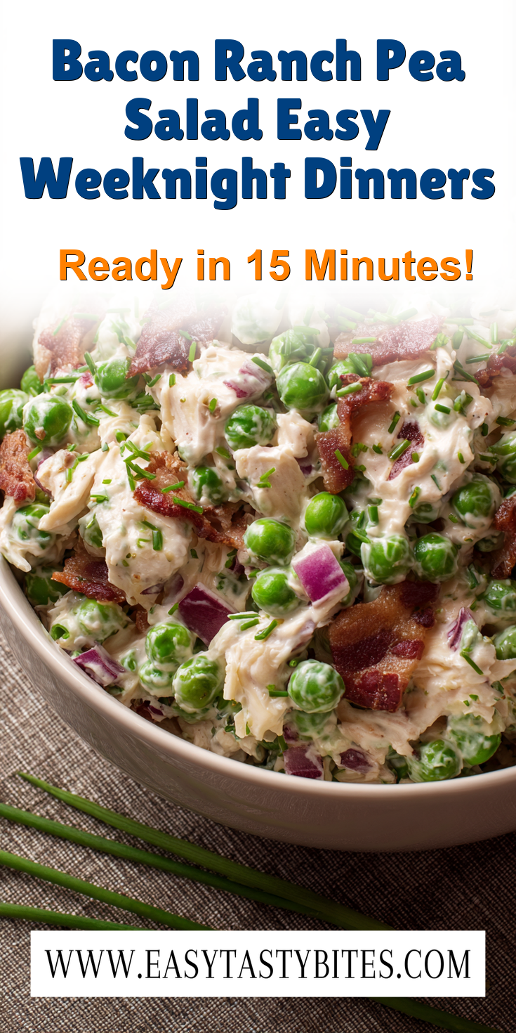 Bacon Ranch Pea Salad Easy Weeknight Dinners served warm with cozy spices