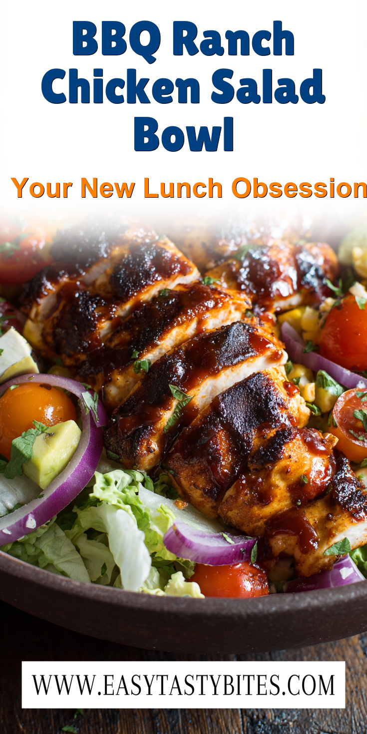 BBQ Ranch Chicken Salad Bowl served warm with cozy spices