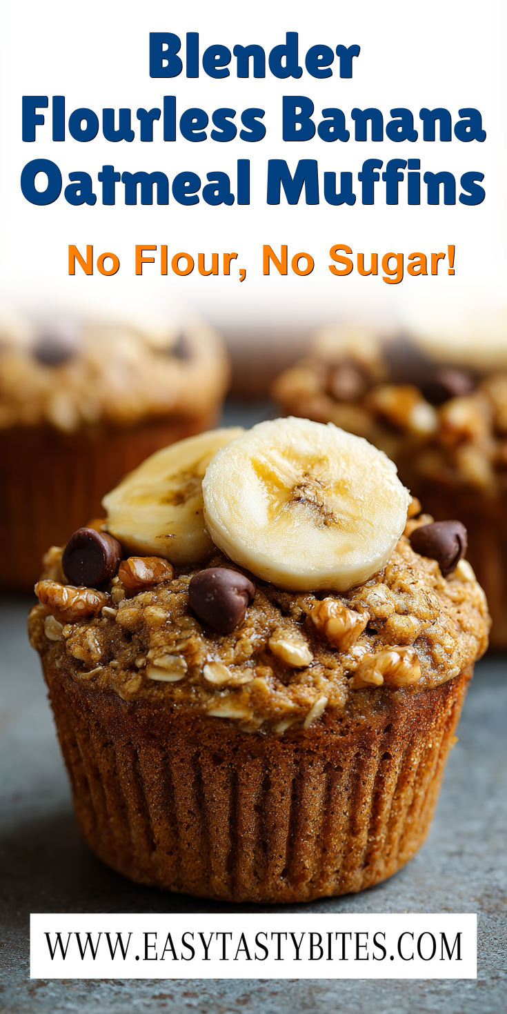 Blender Flourless Banana Oatmeal Muffins served warm with cozy spices