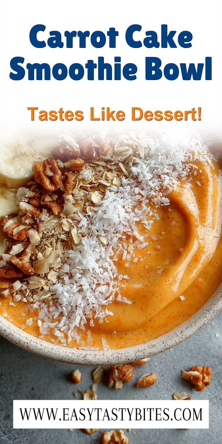 Carrot Cake Smoothie Bowl served warm with cozy spices