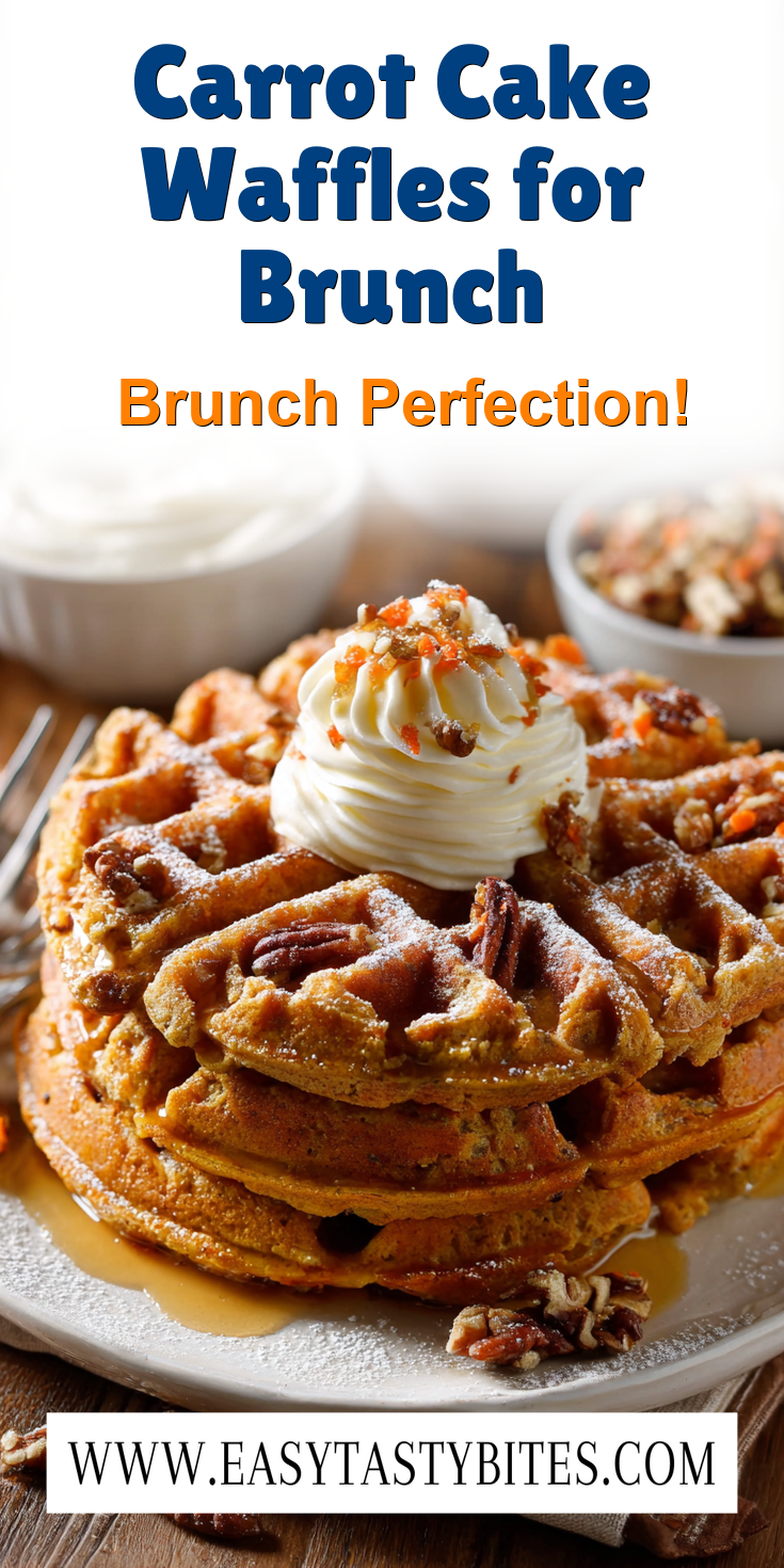 Carrot Cake Waffles for Brunch served warm with cozy spices