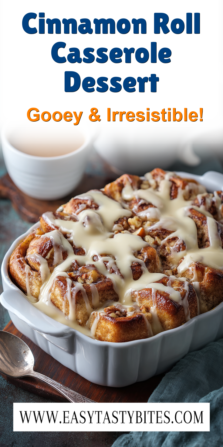 Cinnamon Roll Casserole Dessert served warm with cozy spices