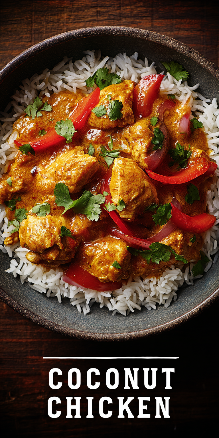 Coconut Curry Chicken Simple and Quick served warm with cozy spices