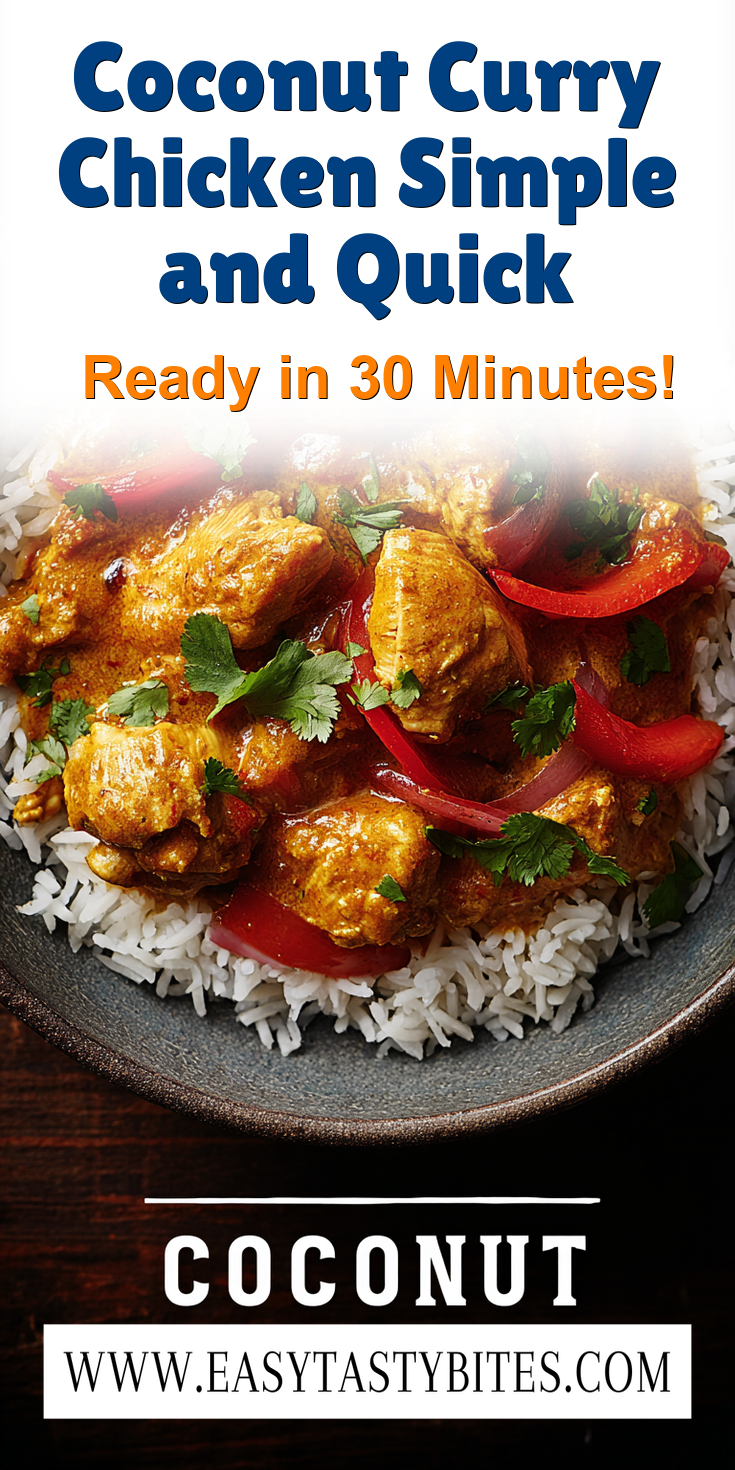 Coconut Curry Chicken Simple and Quick served warm with cozy spices