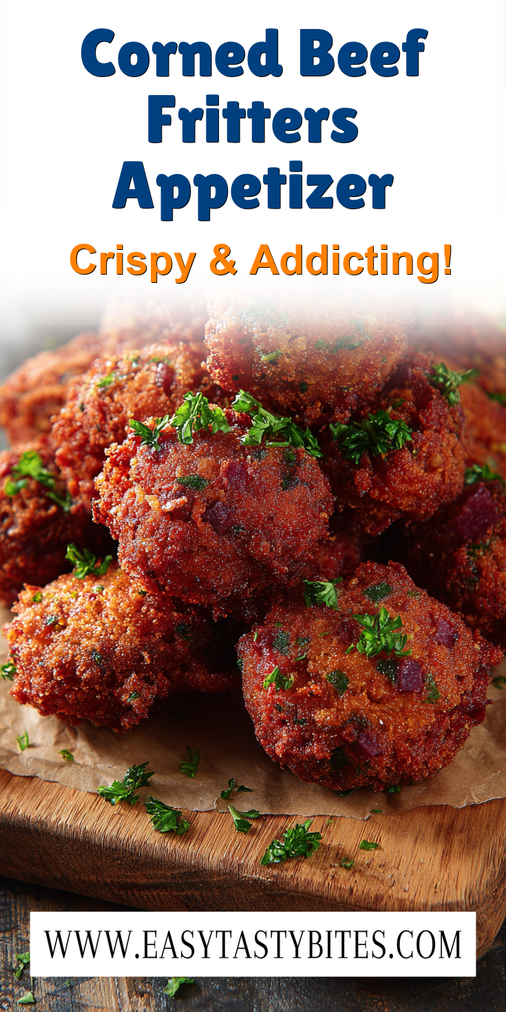 Corned Beef Fritters Appetizer served warm with cozy spices