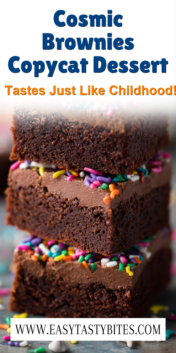 Cosmic Brownies Copycat Dessert served warm with cozy spices