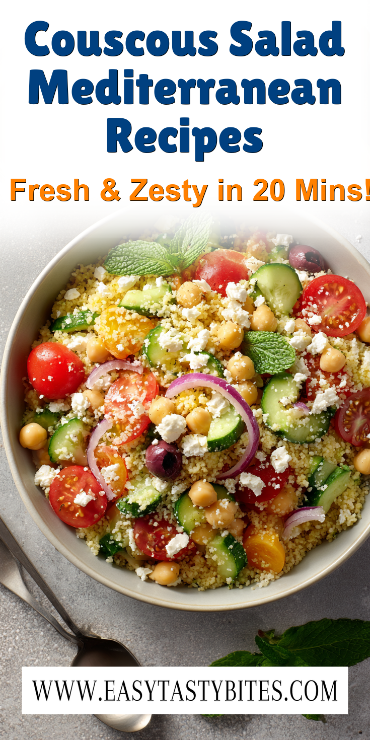 Couscous Salad Mediterranean Recipes served warm with cozy spices