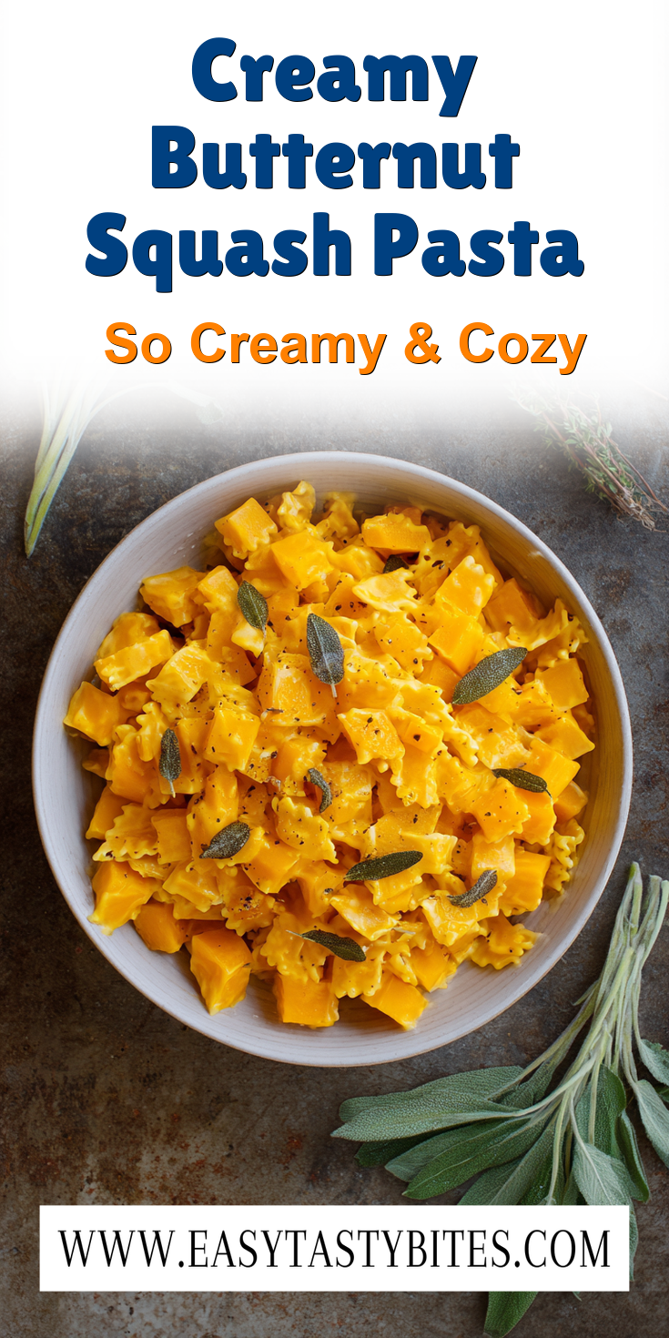 Creamy Butternut Squash Pasta served warm with cozy spices