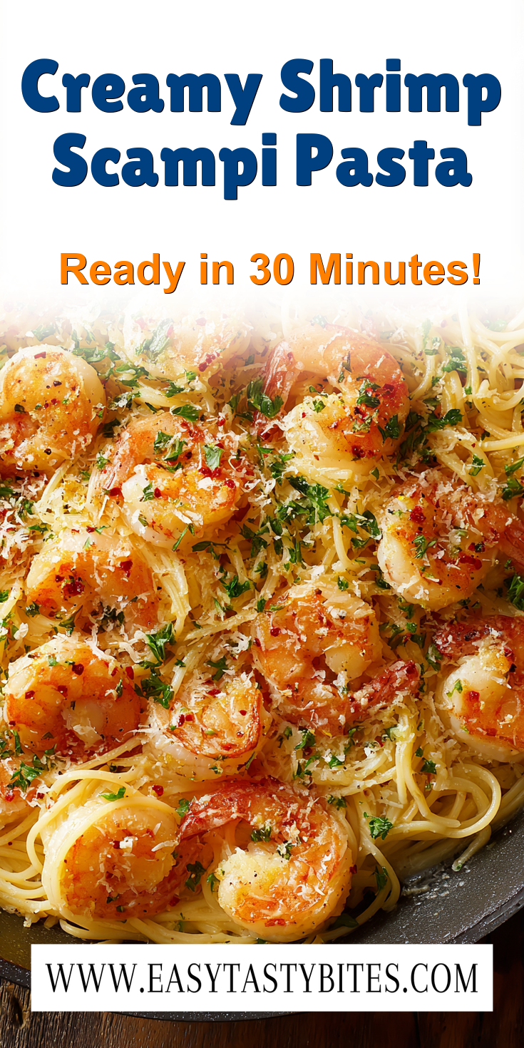 Creamy Shrimp Scampi Pasta served warm with cozy spices