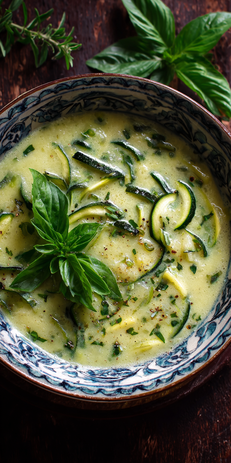 Creamy Zucchini and Basil Soup Recipe