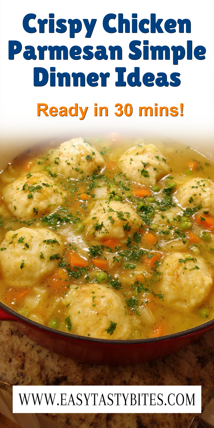 Crispy Chicken Parmesan Simple Dinner Ideas served warm with cozy spices