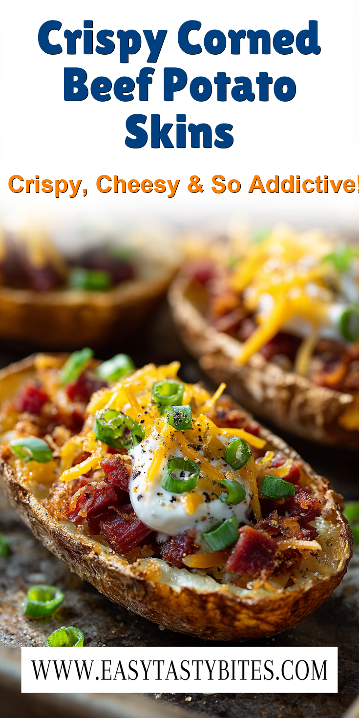 Crispy Corned Beef Potato Skins served warm with cozy spices