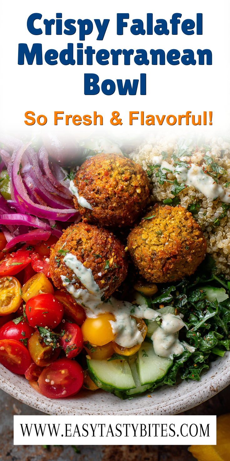 Crispy Falafel Mediterranean Bowl served warm with cozy spices