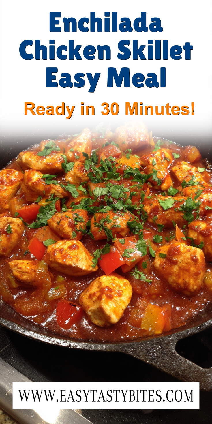 Enchilada Chicken Skillet Easy Meal served warm with cozy spices