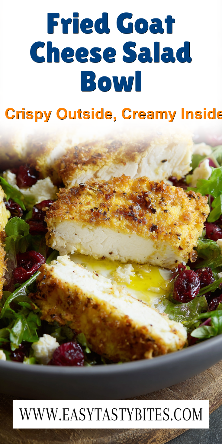 Fried Goat Cheese Salad Bowl served warm with cozy spices