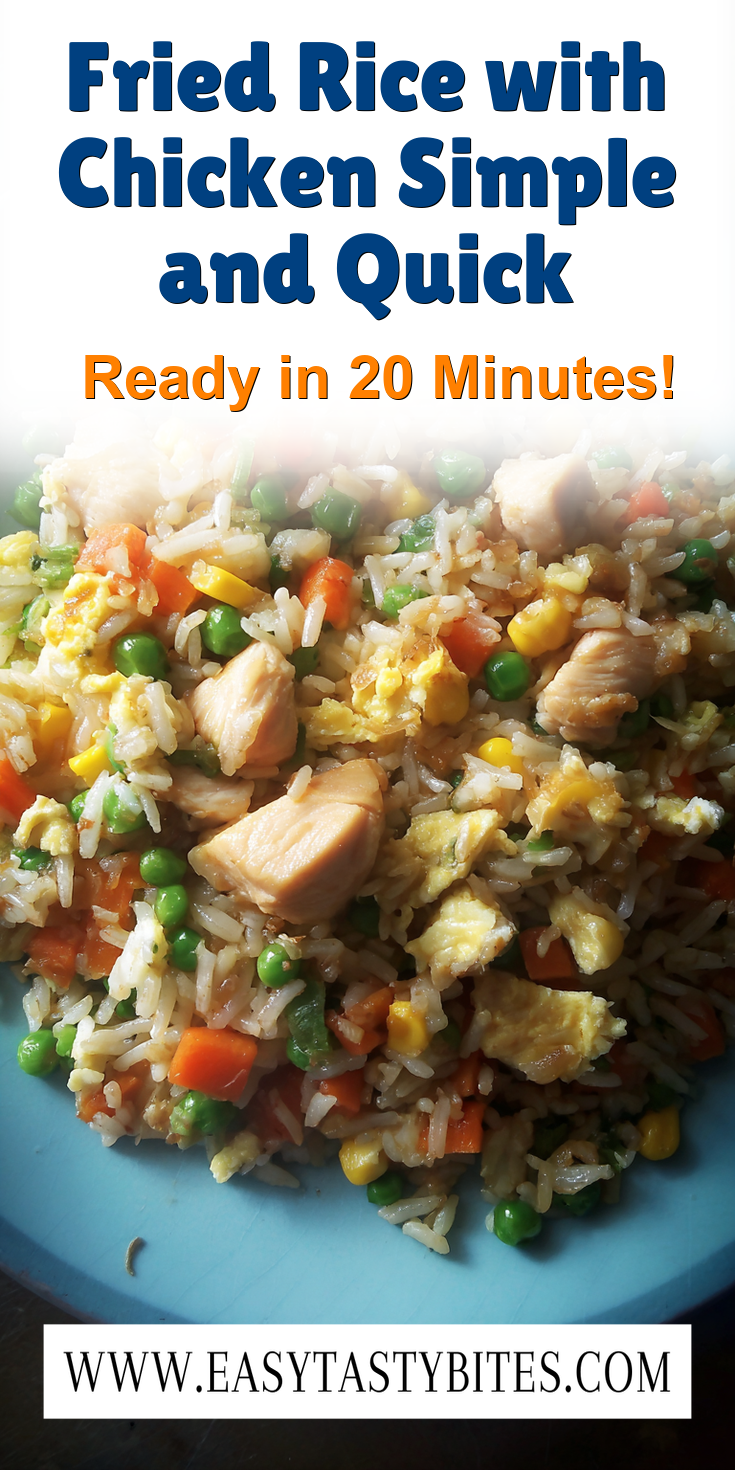 Fried Rice with Chicken Simple and Quick served warm with cozy spices