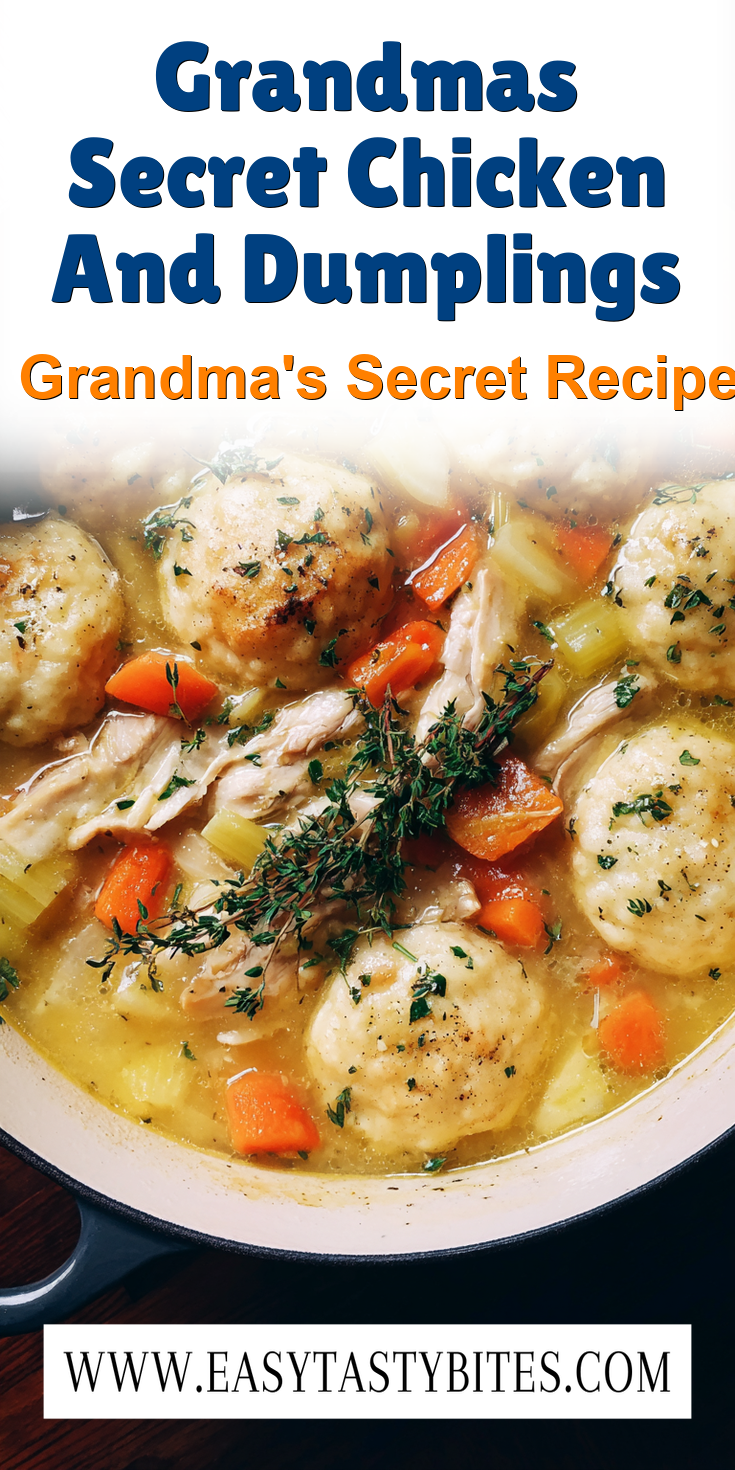 Grandmas Secret Chicken And Dumplings served warm with cozy spices