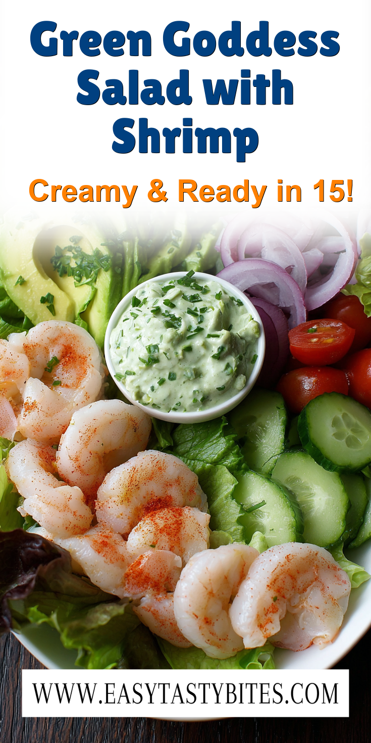 Green Goddess Salad with Shrimp served warm with cozy spices