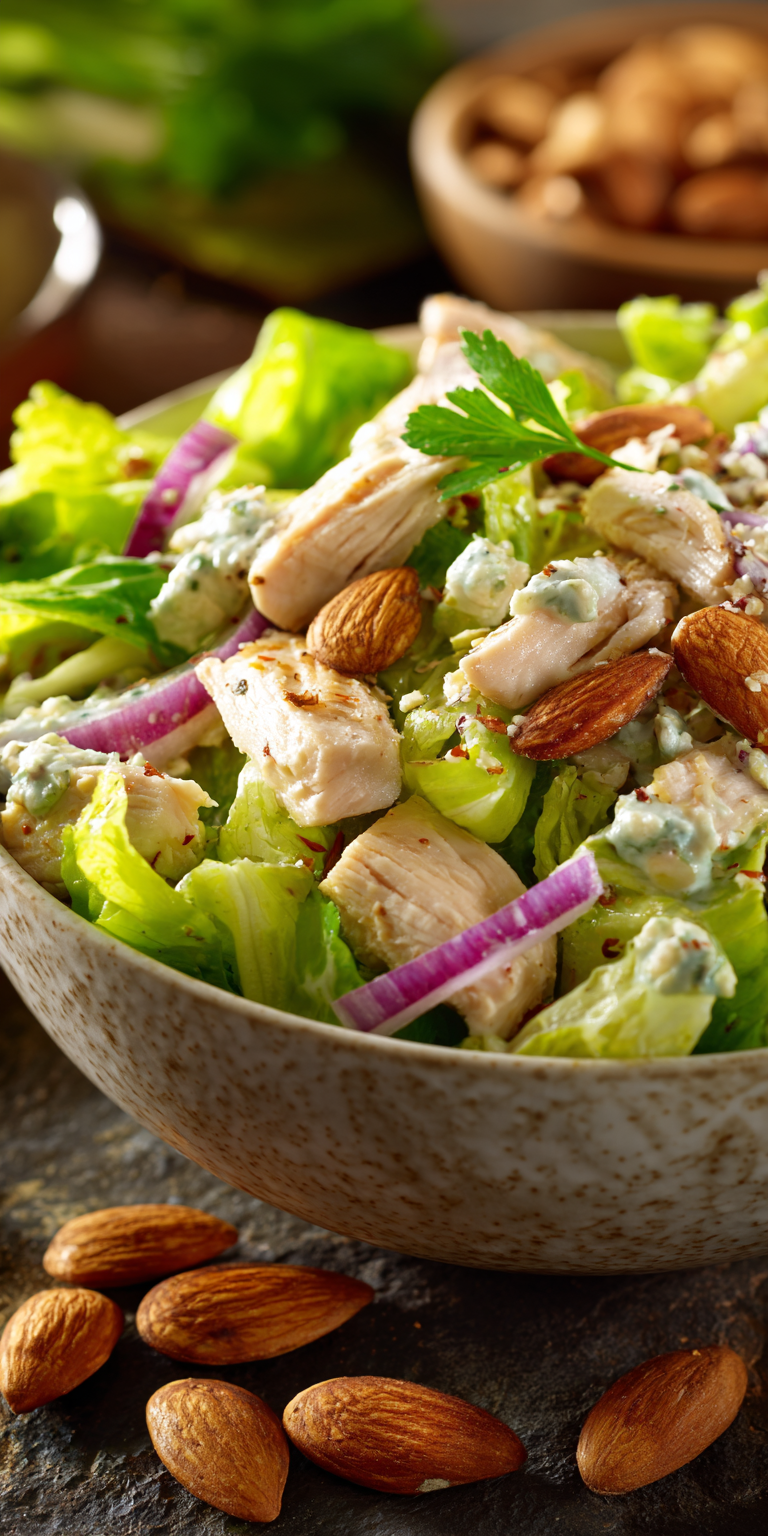Healthy Chicken Salad for Lunch served warm with cozy spices