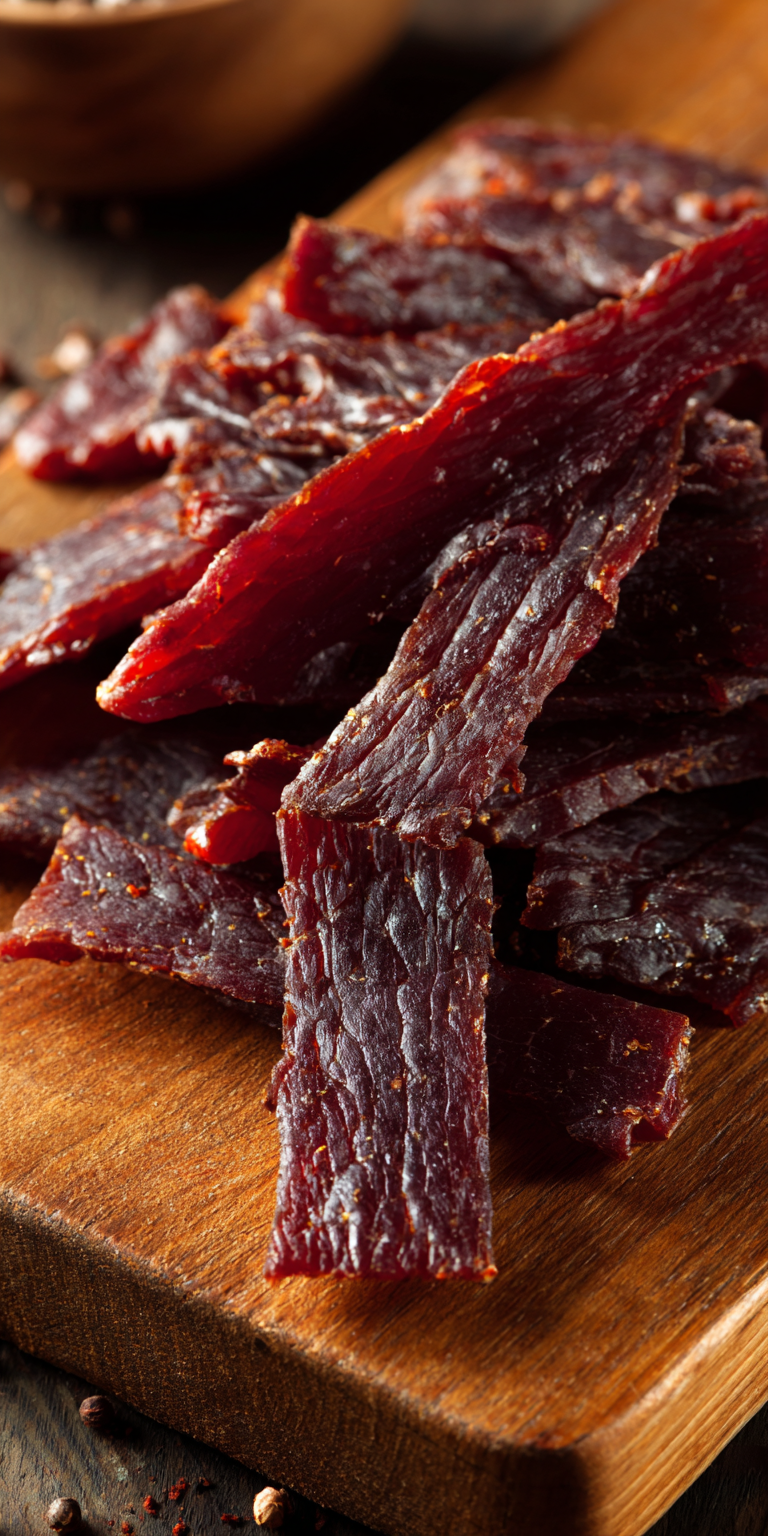 Homemade Beef Jerky High Protein Snacks served warm with gentle spices and a cozy aroma