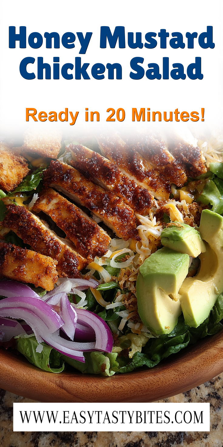 Honey Mustard Chicken Salad served warm with cozy spices