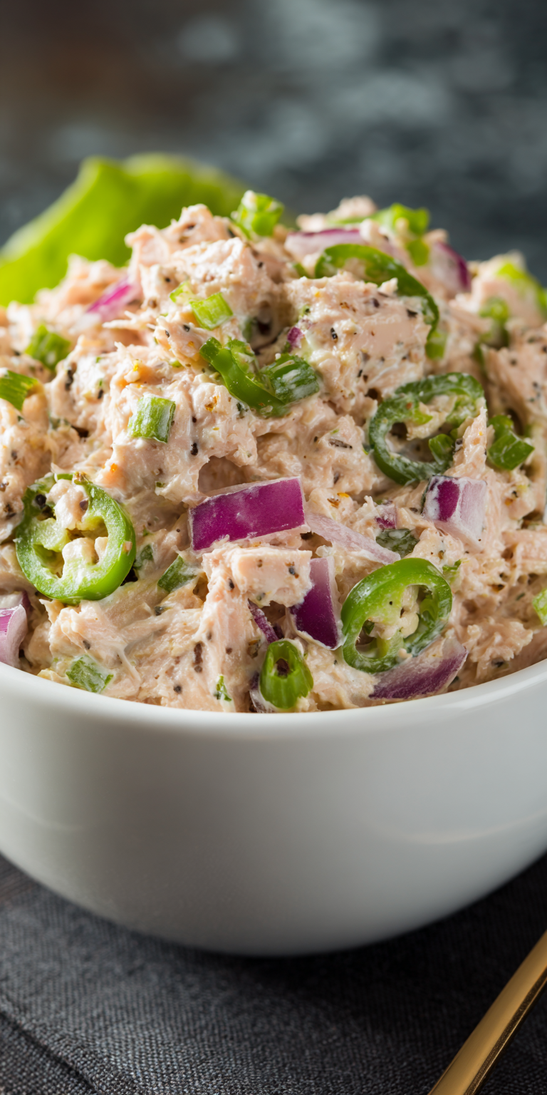 Jalapeno Tuna Salad Lunch served warm with cozy spices
