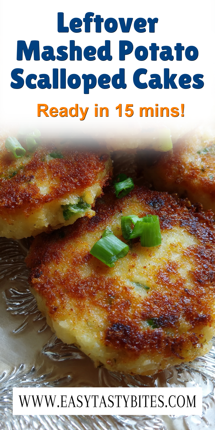 Leftover Mashed Potato Scalloped Cakes served warm with cozy spices