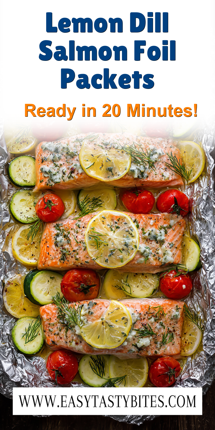 Lemon Dill Salmon Foil Packets served warm with cozy spices