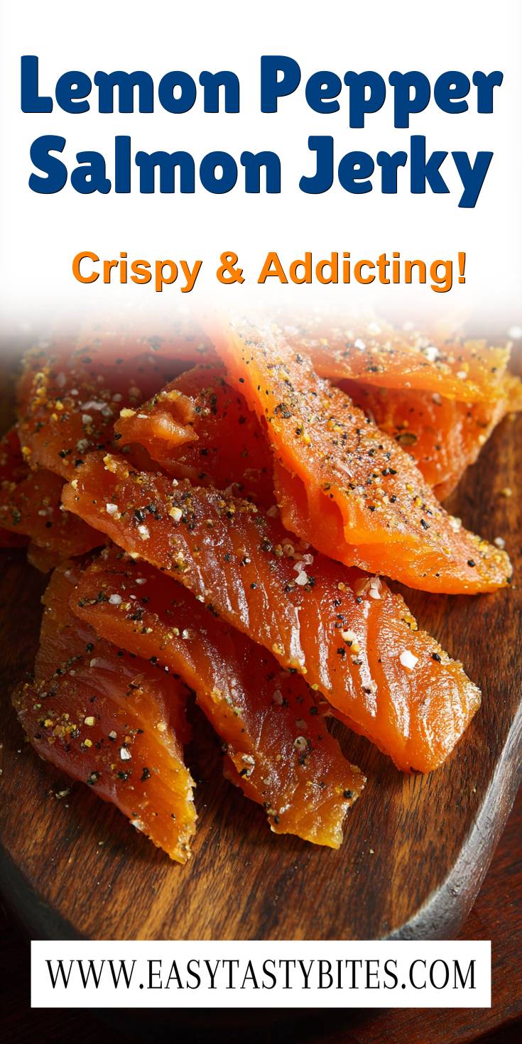 Lemon Pepper Salmon Jerky served warm with cozy spices