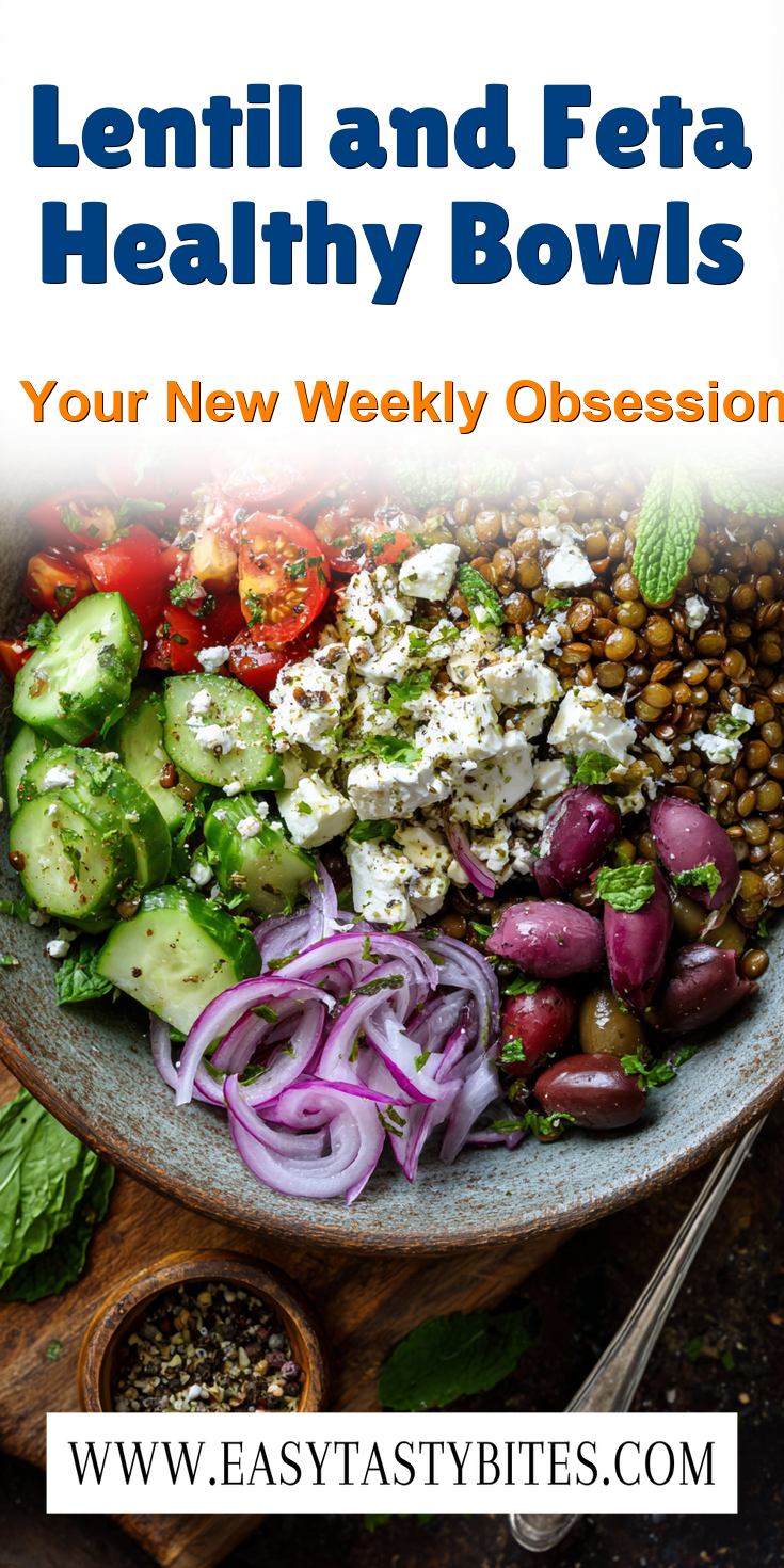 Lentil and Feta Healthy Bowls served warm with cozy spices