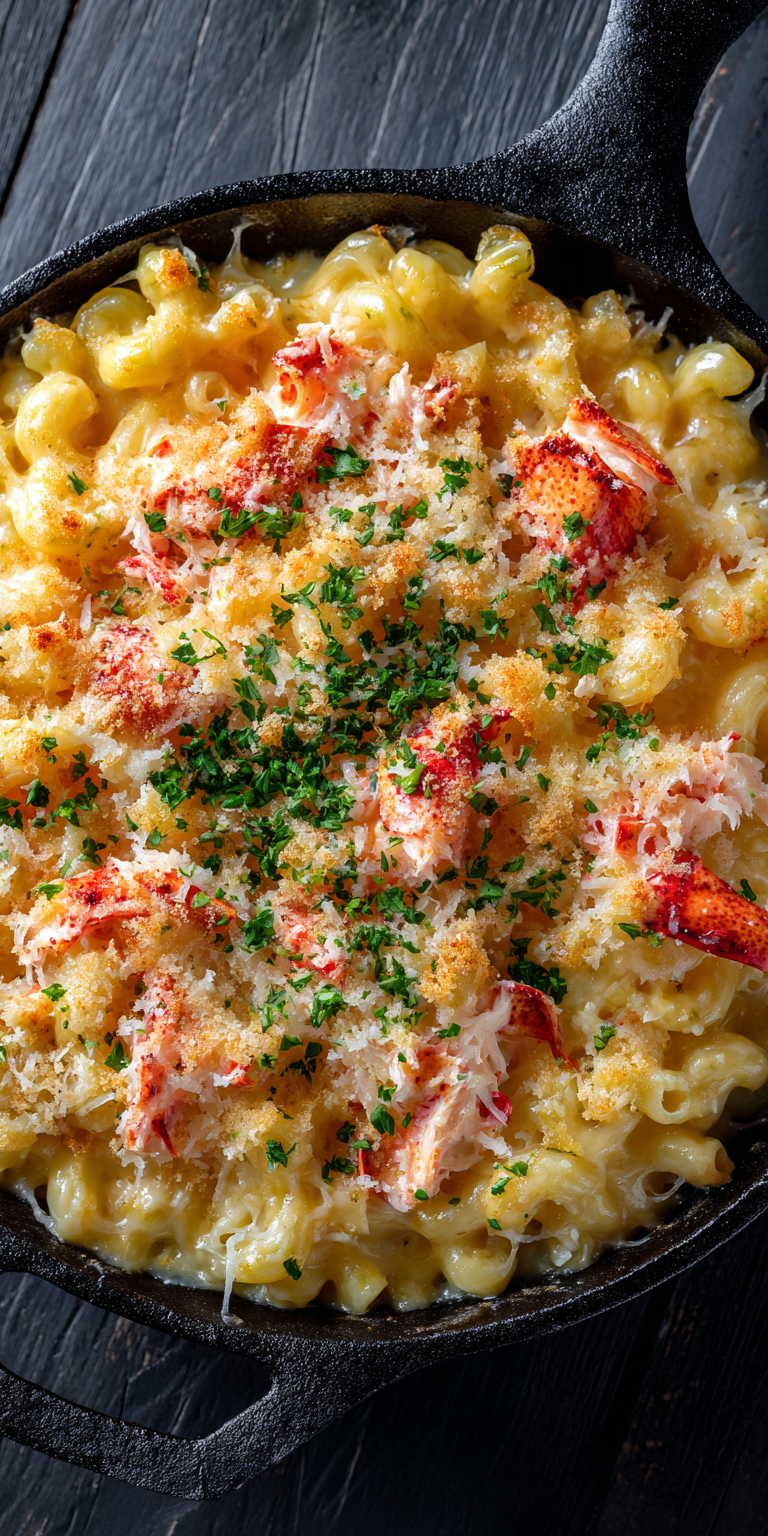 Lobster Mac and Cheese Creamy Pasta served warm with cozy spices