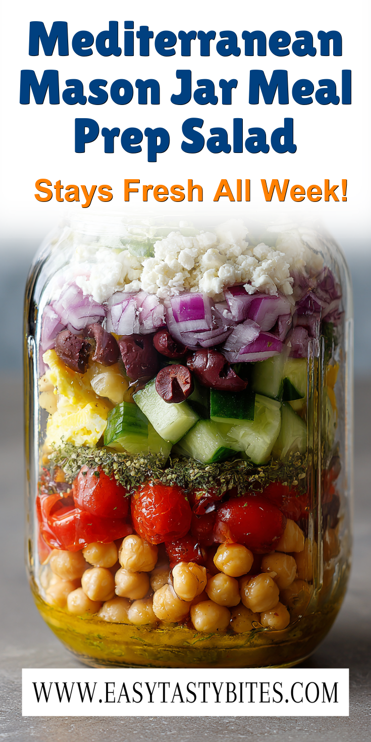 Mediterranean Mason Jar Meal Prep Salad served warm with cozy spices