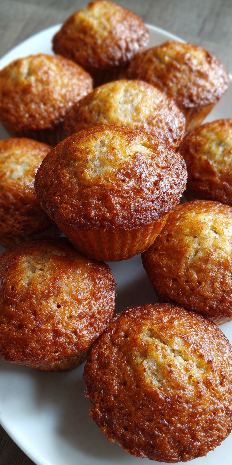 Mini Bite Sized Banana Muffins served warm with cozy spices