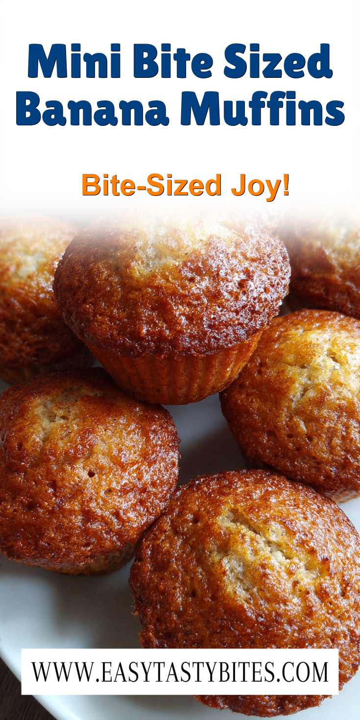 Mini Bite Sized Banana Muffins served warm with cozy spices