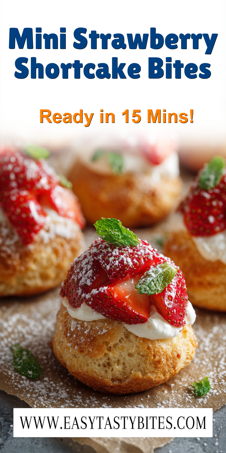 Mini Strawberry Shortcake Bites served warm with cozy spices