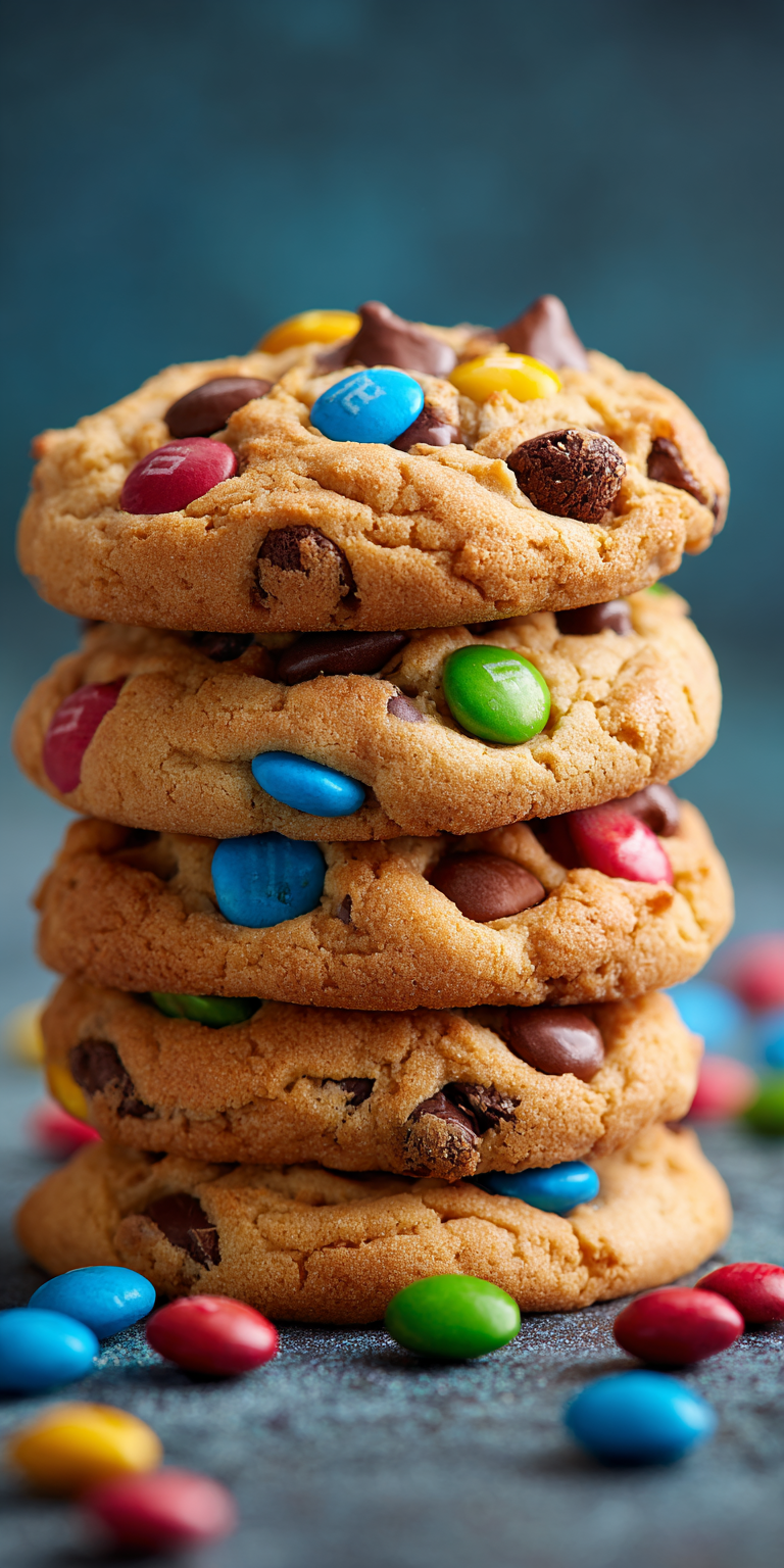 M&M Chocolate Chip Cookies served warm with cozy spices