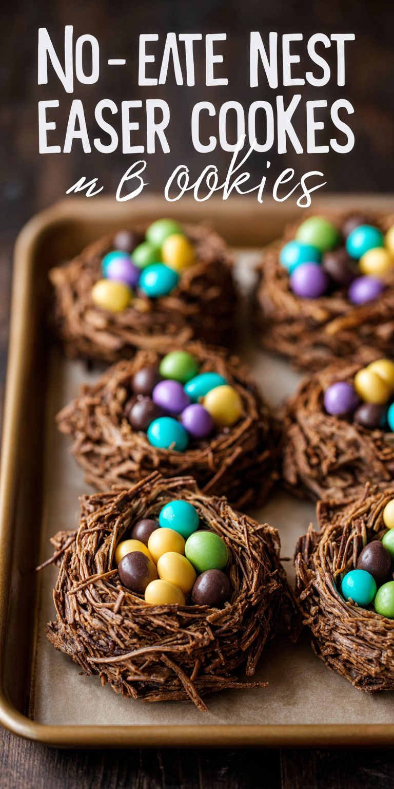 No Bake Easter Egg Nest Cookies served warm with cozy spices