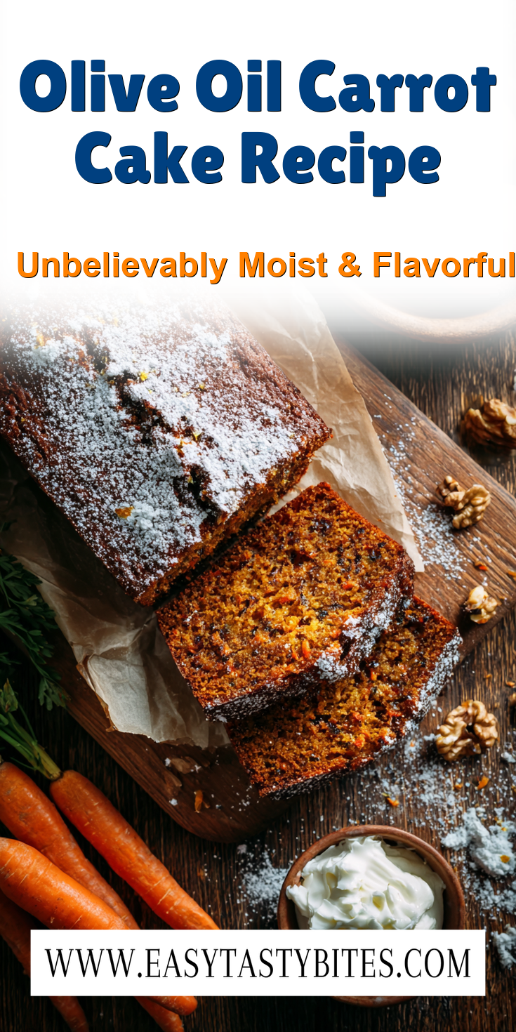 Olive Oil Carrot Cake Recipe served warm with cozy spices