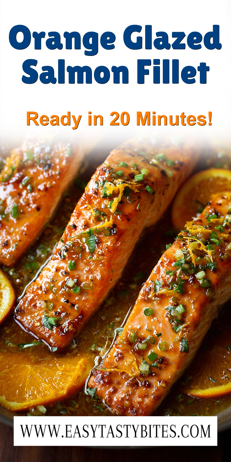 Orange Glazed Salmon Fillet served warm with cozy spices