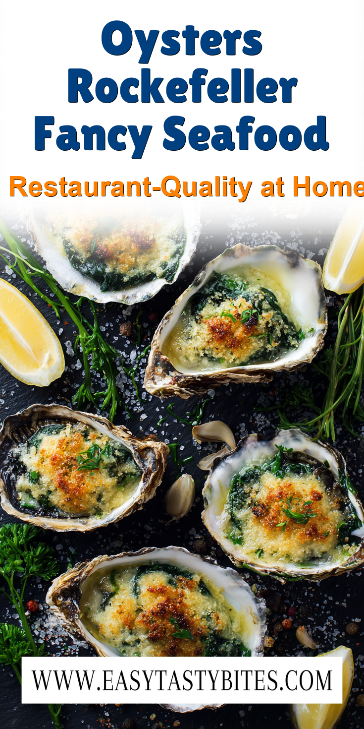 Oysters Rockefeller Fancy Seafood served warm with cozy spices