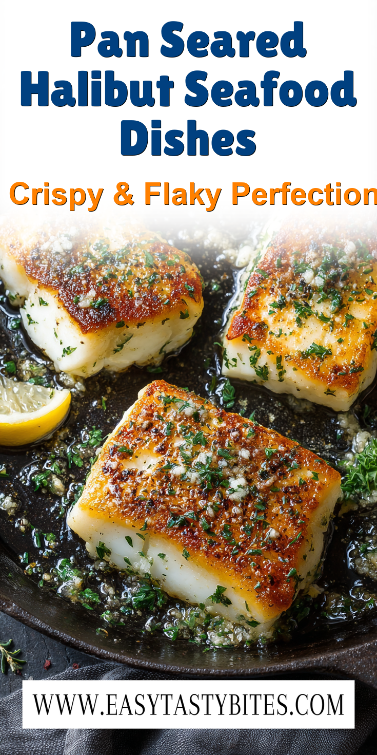 Pan Seared Halibut Seafood Dishes served warm with cozy spices