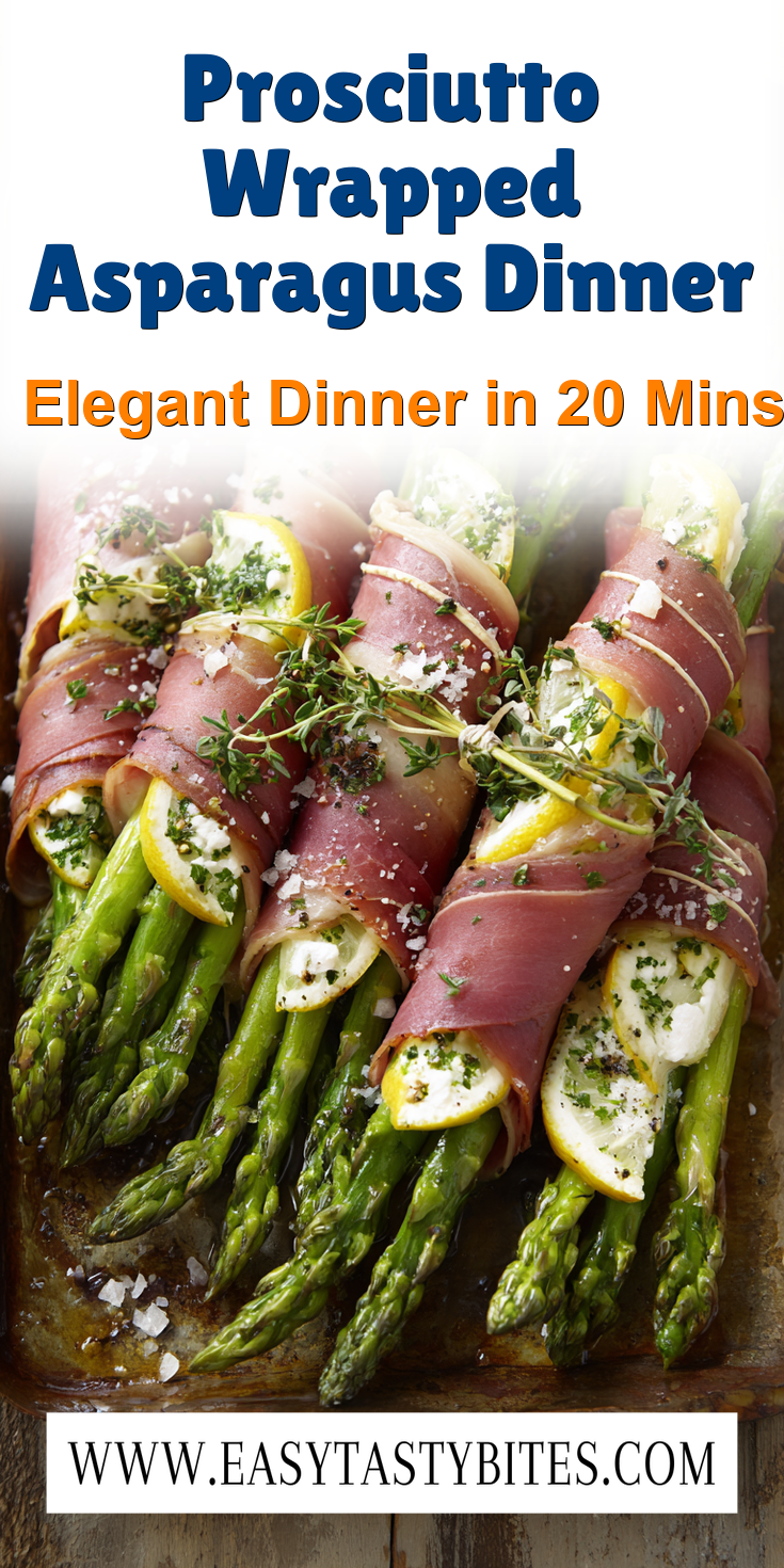 Prosciutto Wrapped Asparagus Dinner served warm with cozy spices