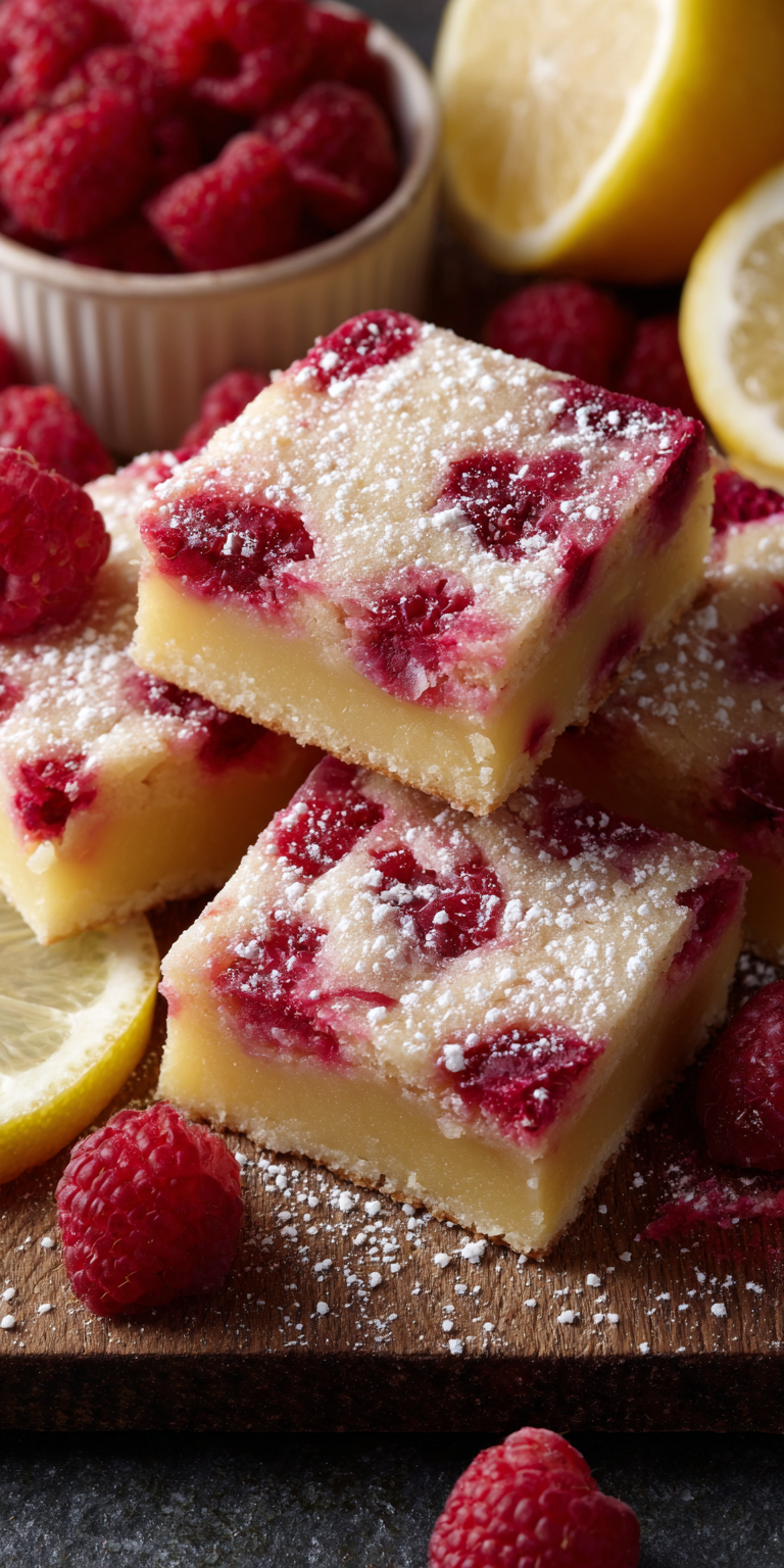 Raspberry Lemonade Bar Cookie served warm with cozy spices