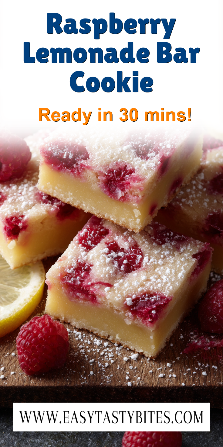Raspberry Lemonade Bar Cookie served warm with cozy spices