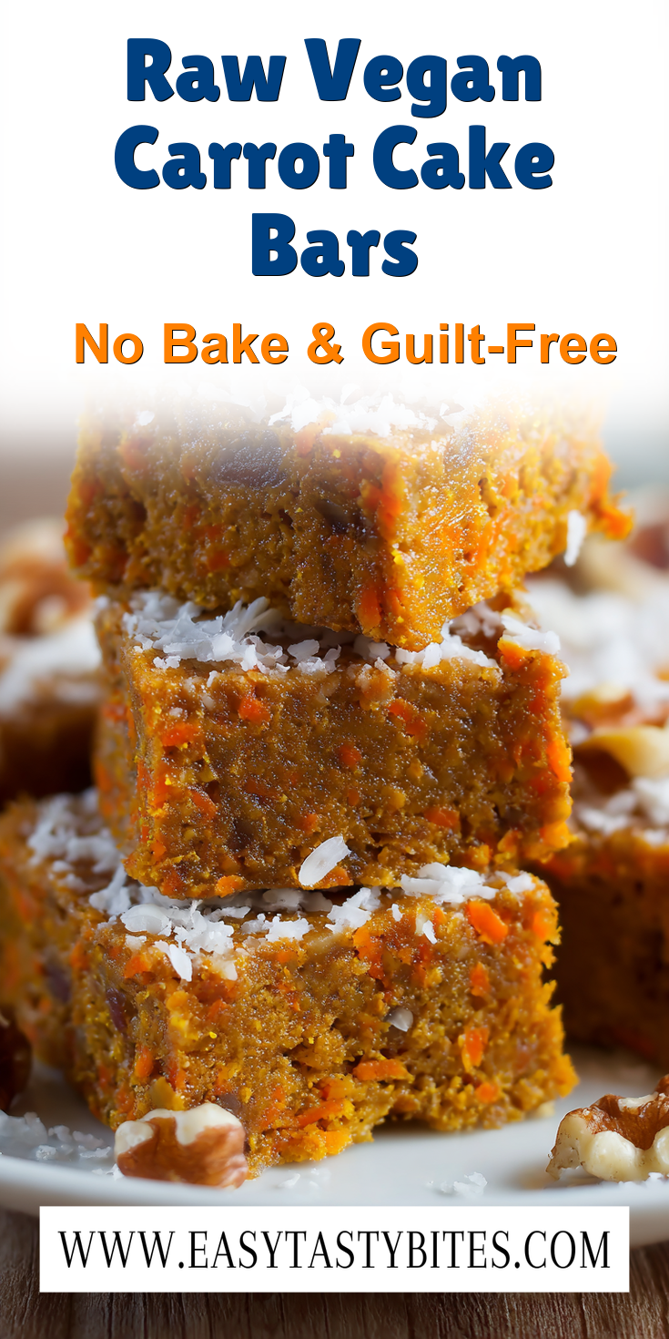 Raw Vegan Carrot Cake Bars served warm with cozy spices