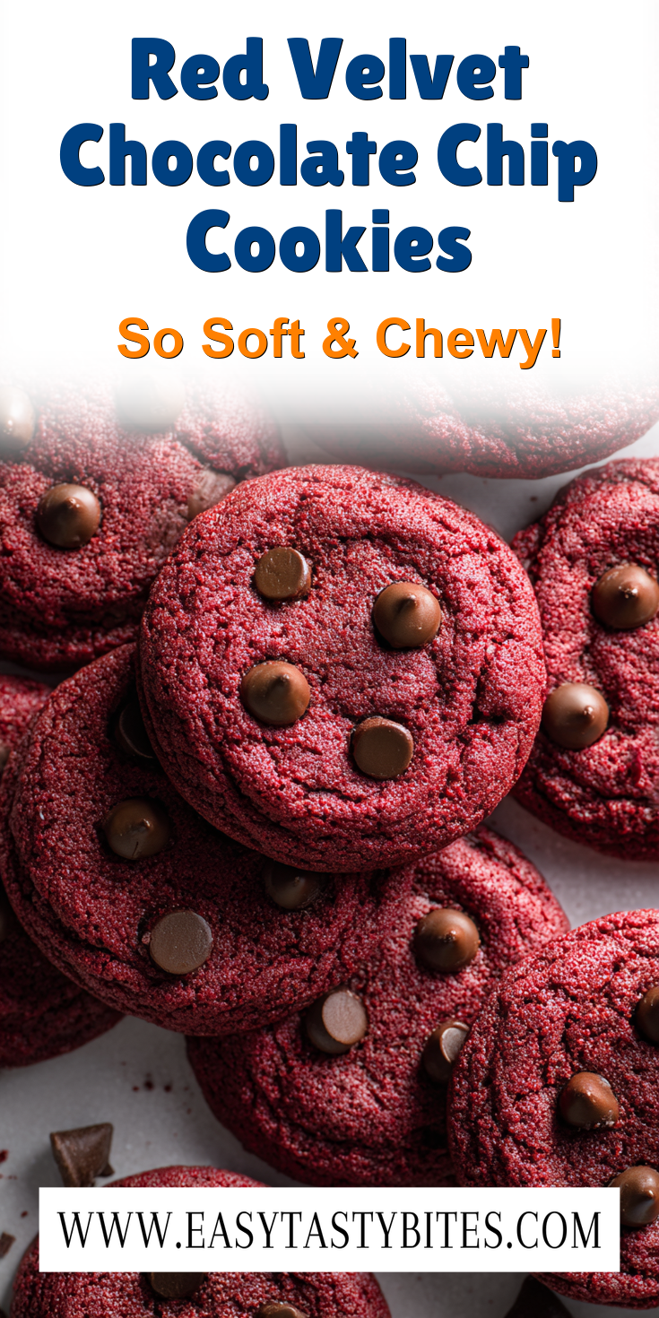 Red Velvet Chocolate Chip Cookies served warm with cozy spices