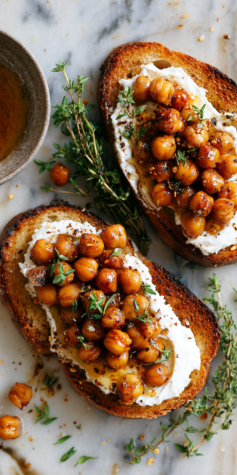 Ricotta Toast with Honey Protein Snacks served warm with cozy spices