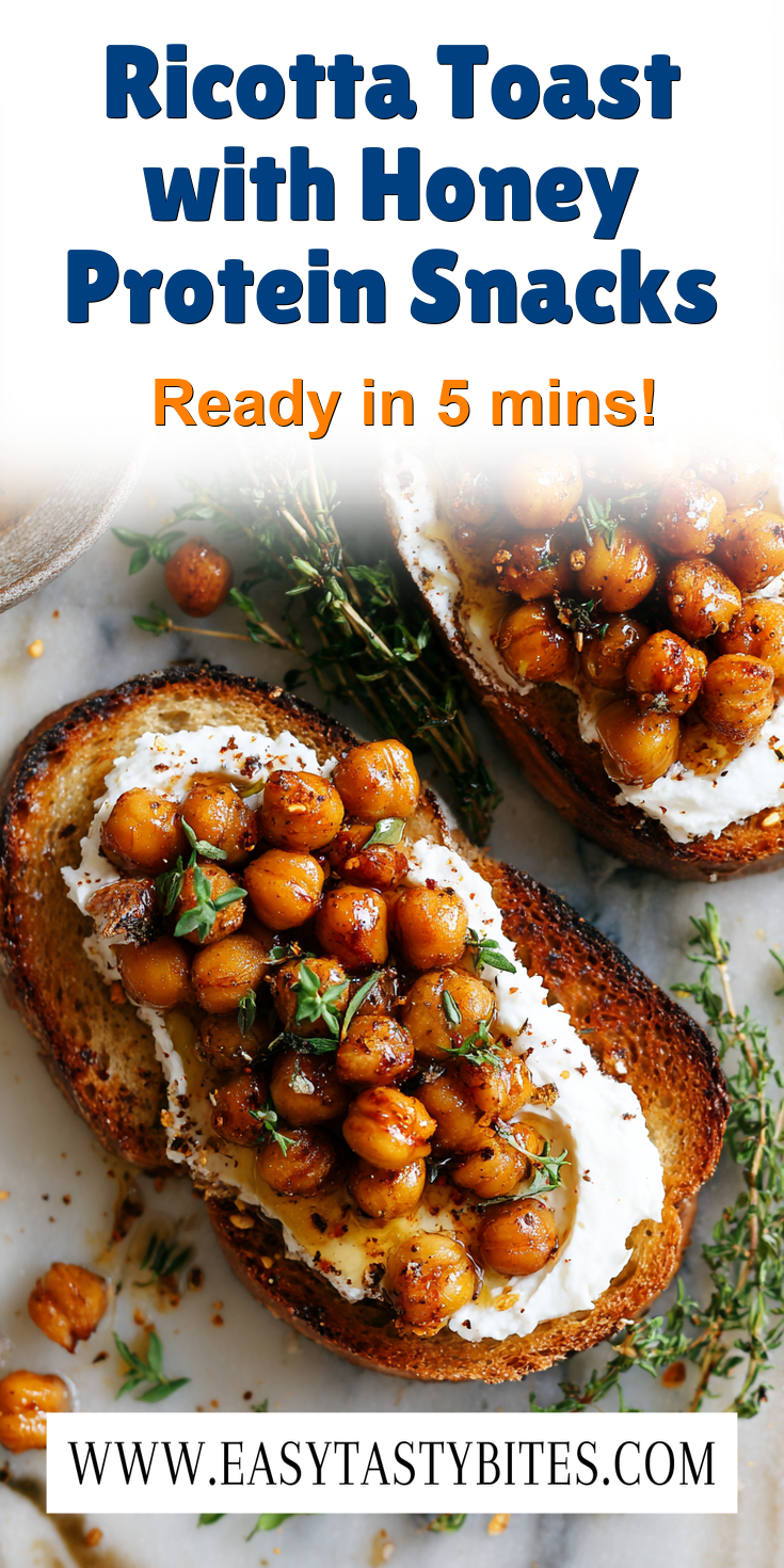 Ricotta Toast with Honey Protein Snacks served warm with cozy spices