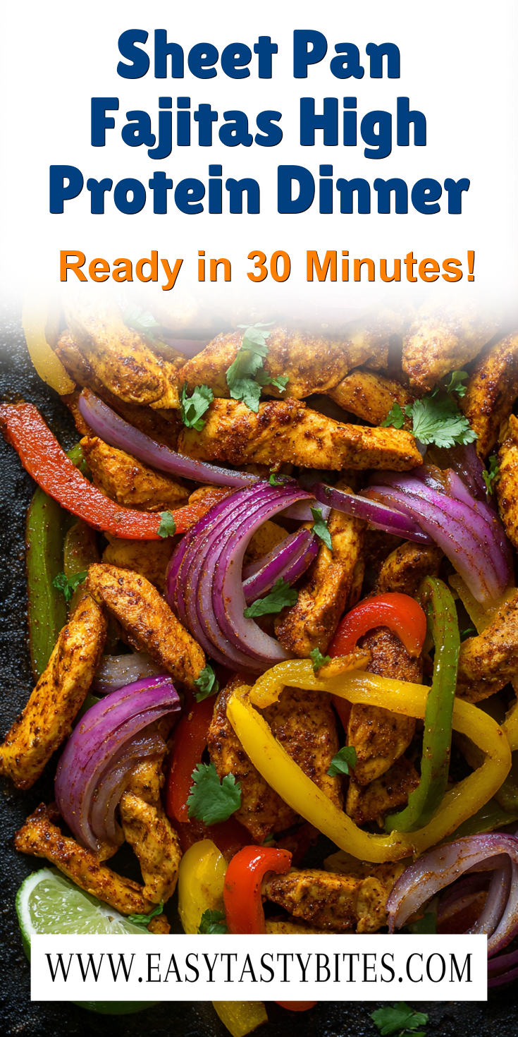 Sheet Pan Fajitas High Protein Dinner served warm with cozy spices