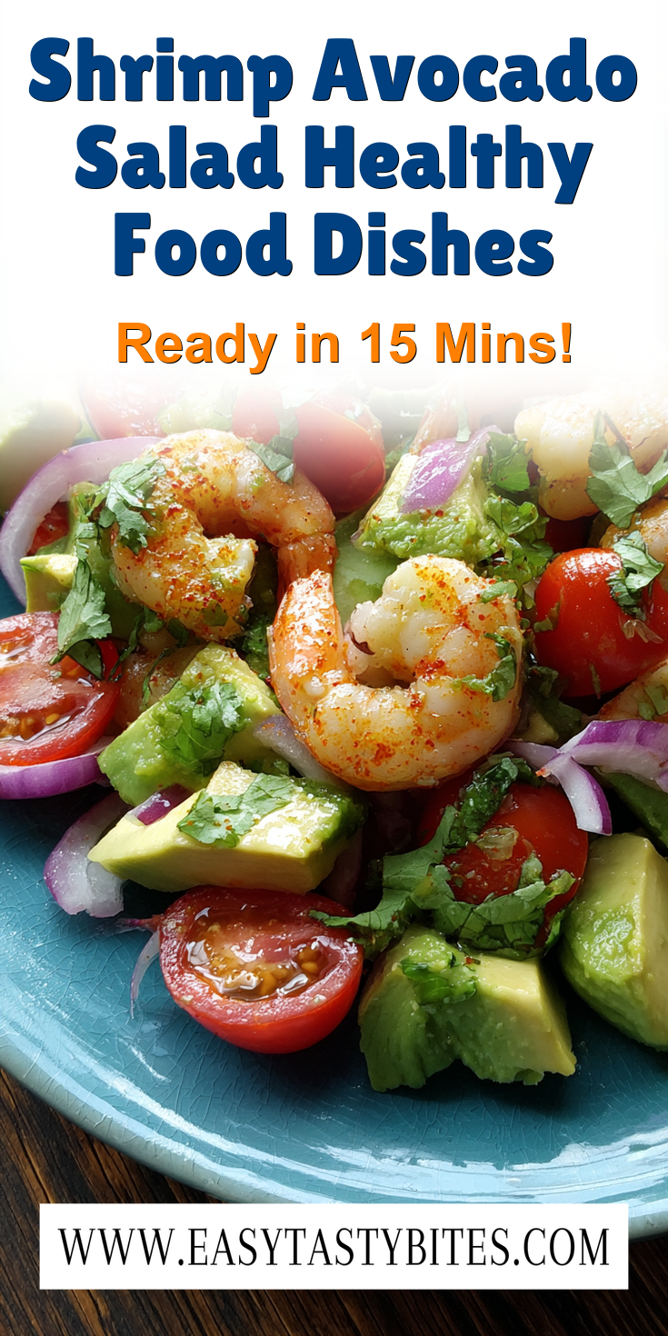 Shrimp Avocado Salad Healthy Food Dishes served warm with cozy spices